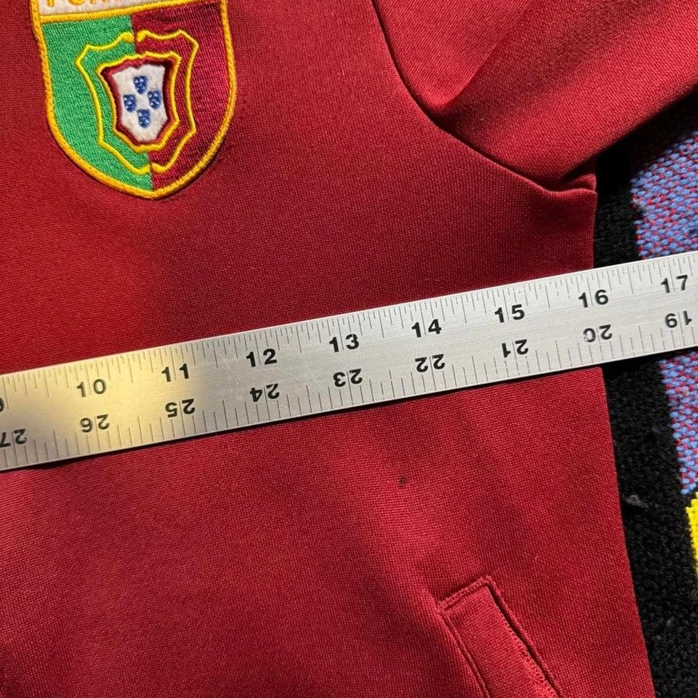 Puma Portugal Soccer Track Jacket Mens XS Red Yellow Y2K Full Zip